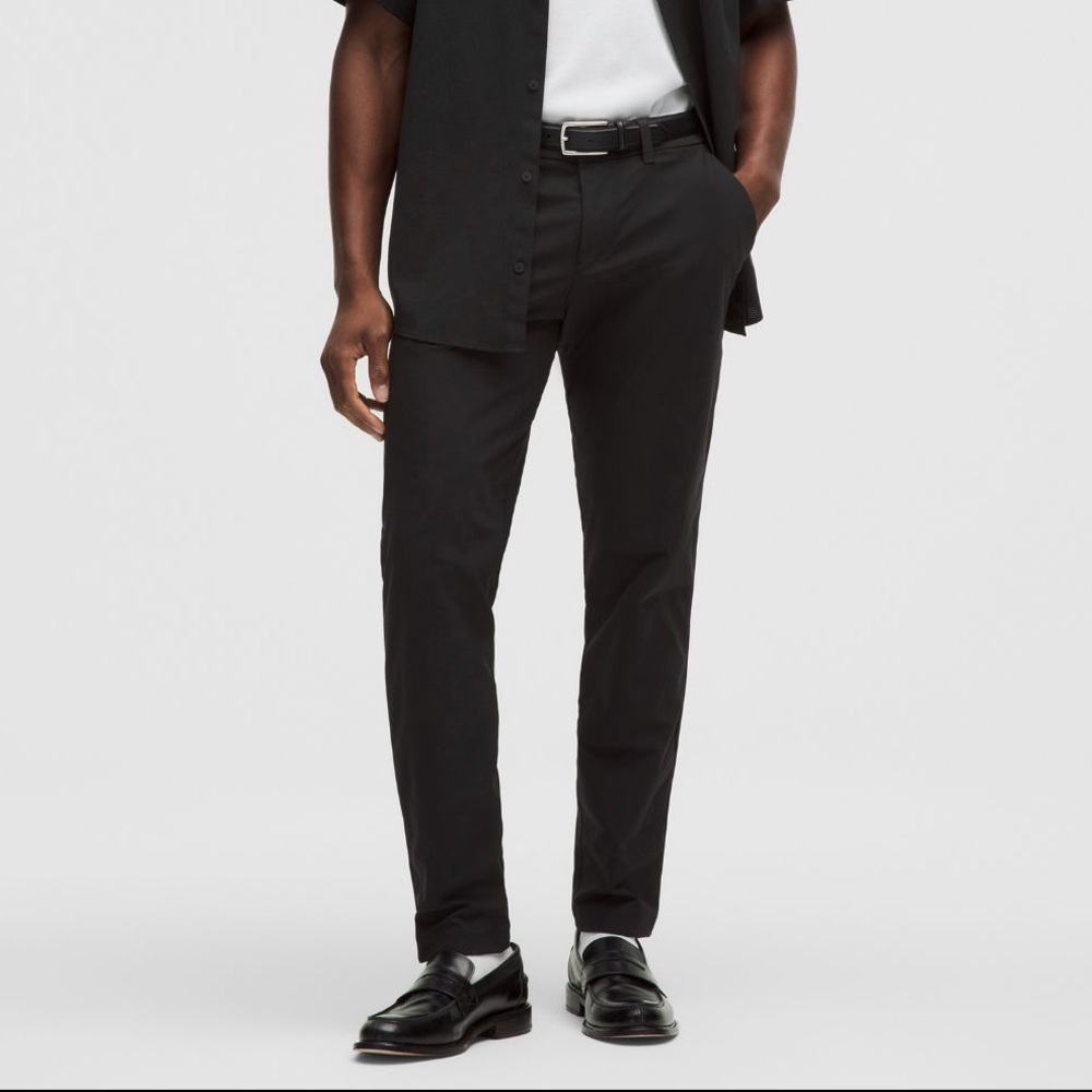 lululemon athletica Men's Black ABC Slim-Fit Trouser